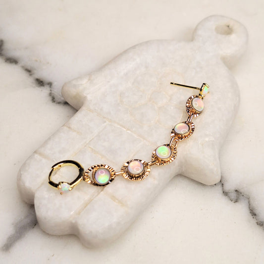 Orbit Opal Chain Earrings
