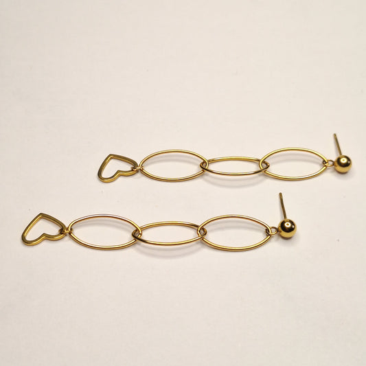 Swinging Heart Earrings